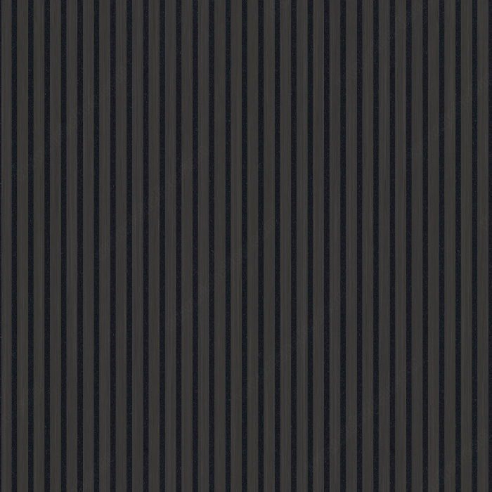 Charcoal black slatted wood custom cabinet panel swatch. 3D textured architectural millwork manufactured with precision at our Port Coquitlam facility.