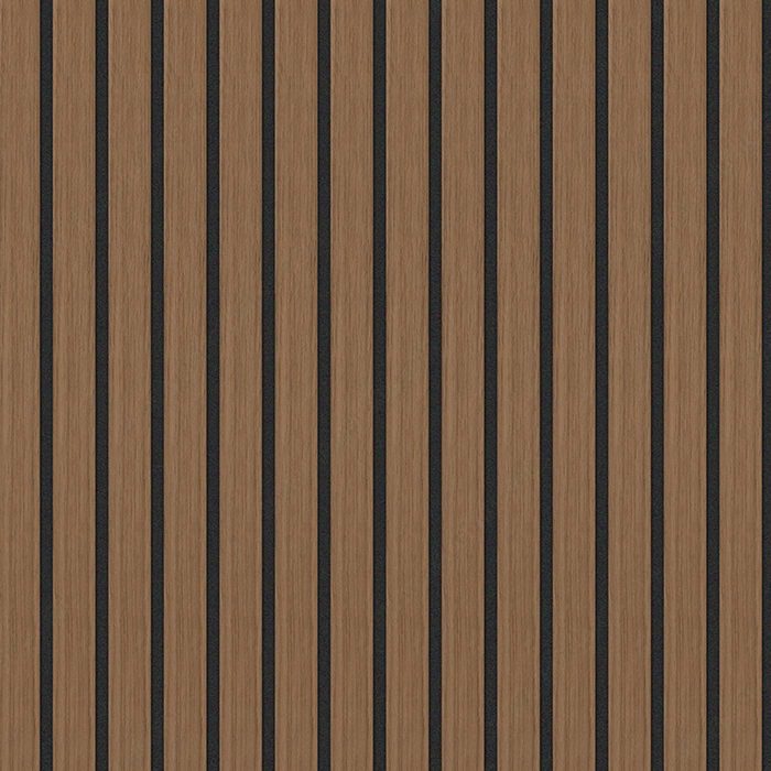 Natural walnut fluted wood custom cabinet panel swatch. Premium 3D ribbed cabinetry materials sourced for Greater Vancouver interior designers.