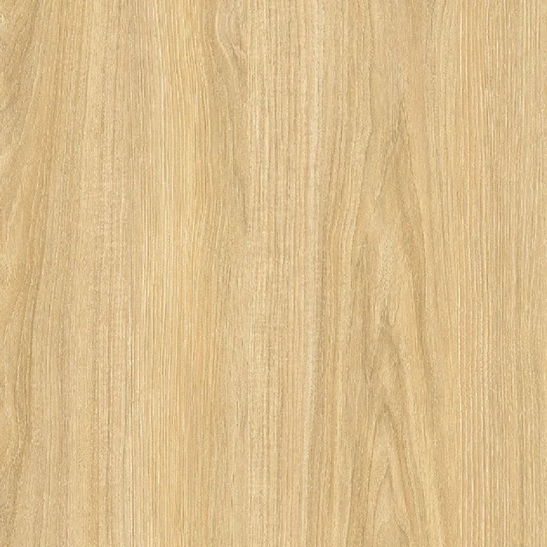 Natural blonde ash wood veneer swatch showcasing organic grain patterns. Custom factory-direct wood finishes produced for Greater Vancouver luxury homes.