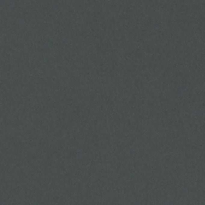 Matte graphite iron metallic architectural surface swatch. Non-reflective flat metal effect cabinetry finish manufactured in Port Coquitlam.